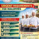 WE ARE HIRING FOR MALDIVES